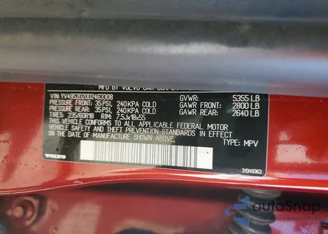 2013 Volvo Xc60 3.2 from USA, damaged, VIN YV4952DZ0D2463308